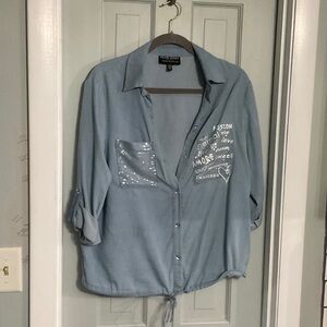 Frank Lyman Design Light Blue Shirt